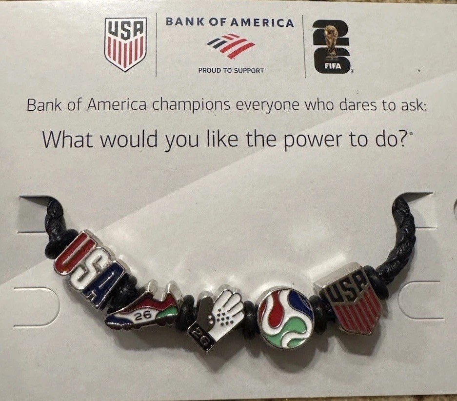 FIFA BofA 2026 World Cup Fan Fest USA 🇺🇸 Charm Bracelet – Multicolor⚽️