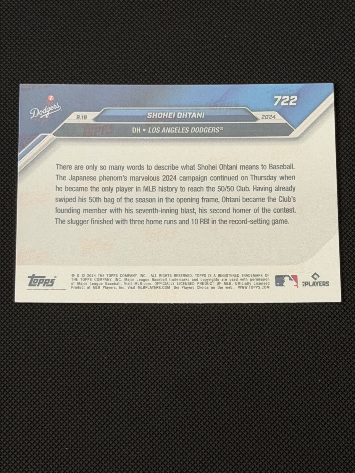 2024 Topps Now – Shohei Ohtani #722 /653737
