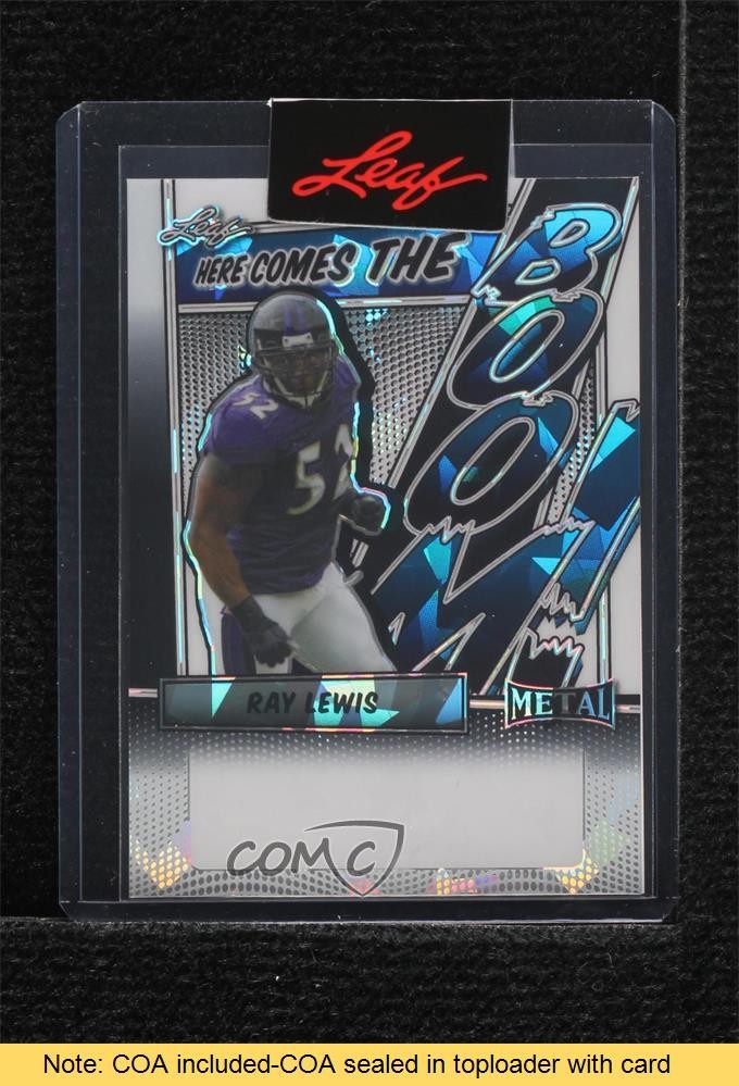 2023 Leaf Metal Here Comes the Boom 1/1 Ray Lewis #HCB-RL1 HOF READ 0c3