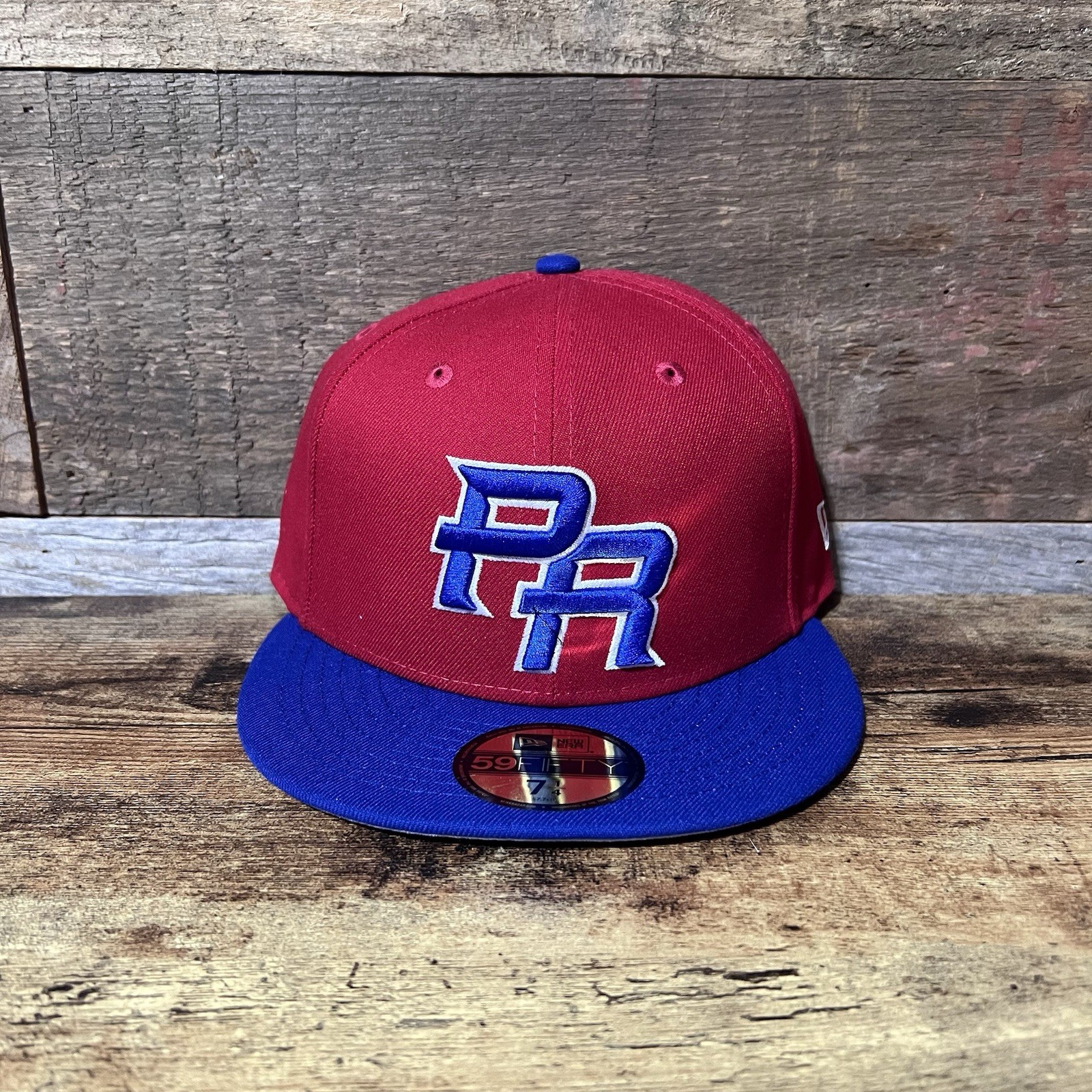 New Era 59Fifty Puerto Rico Hat Cap FBPR Fitted Red Blue Gray Two Tone NEW