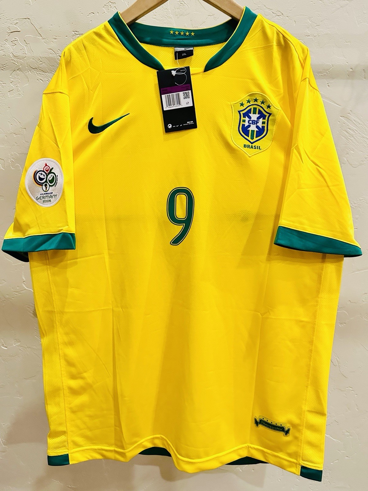 Ronaldo Nazario O Fenômeno Brazil World Cup Germany 2006 Soccer Home Jersey