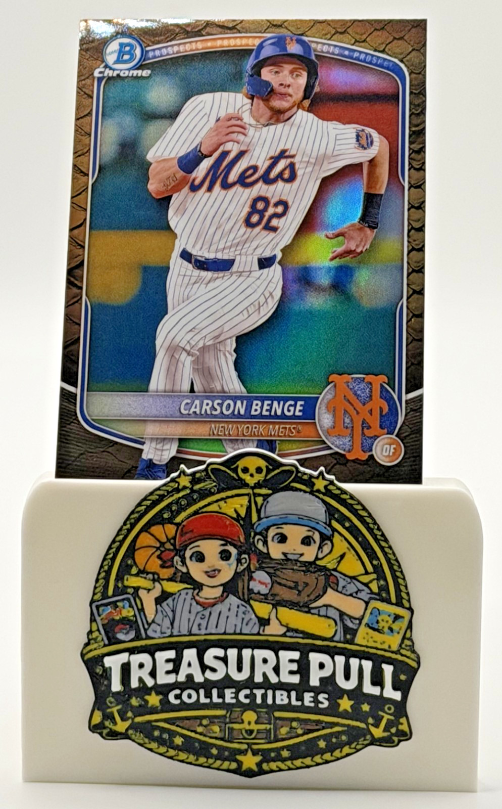 2025 Bowman Chrome Carson Benge Reptile Refractor #BCP-108 New York Mets
