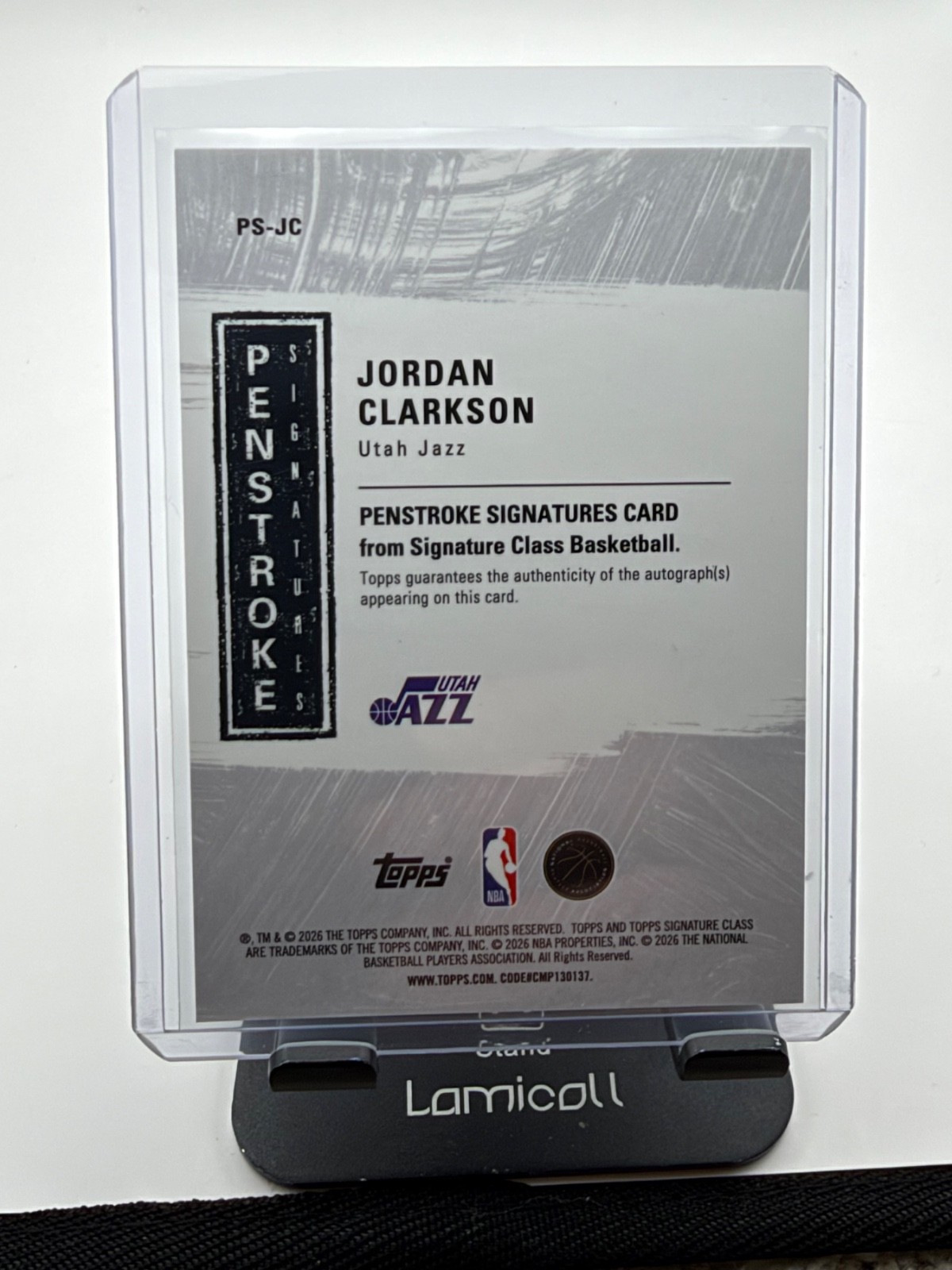 2025-26 Topps Signature Class Jordan Clarkson Penstroke Refractor Auto #PS-JC