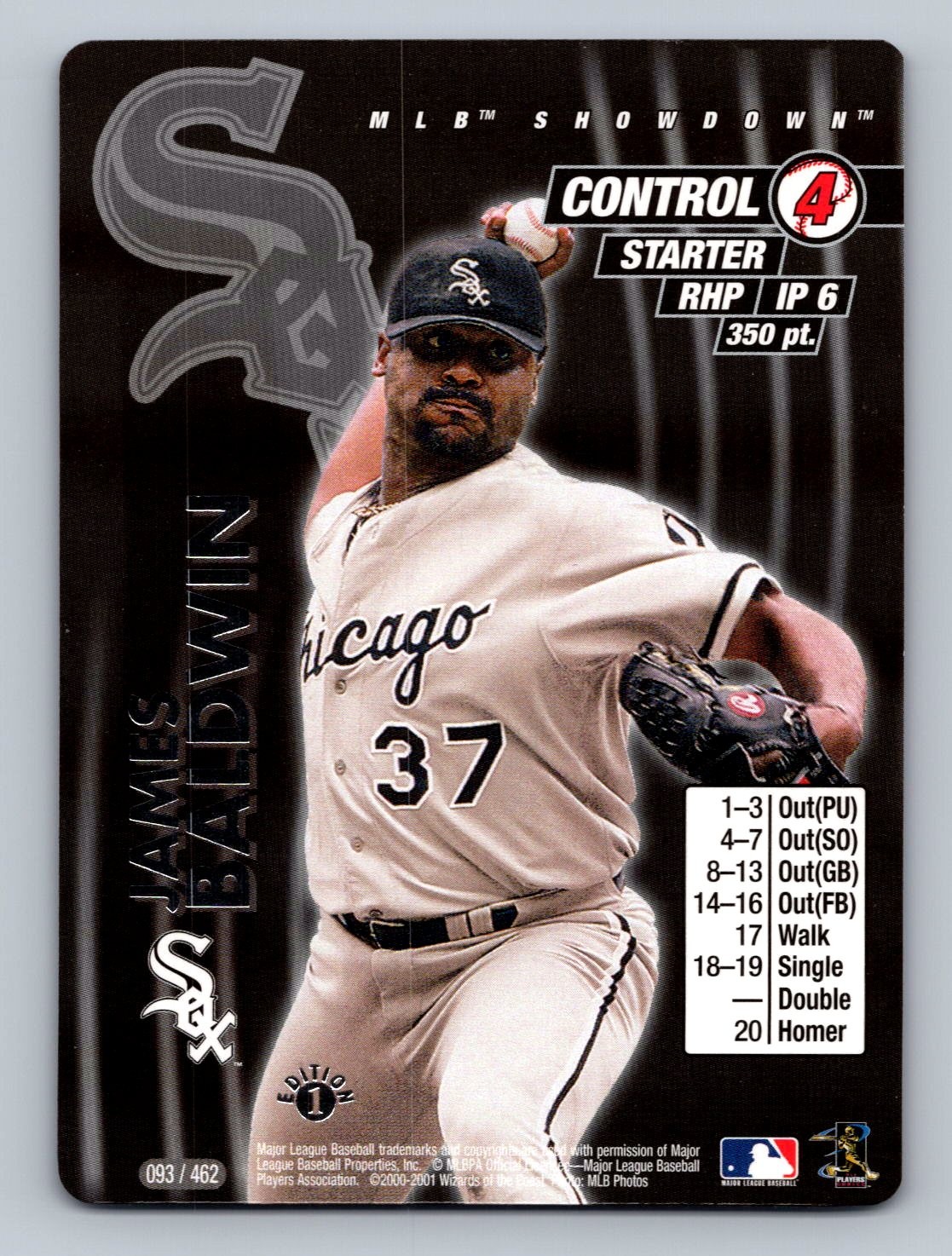 2001 MLB Showdown 1st Edition James Baldwin #093