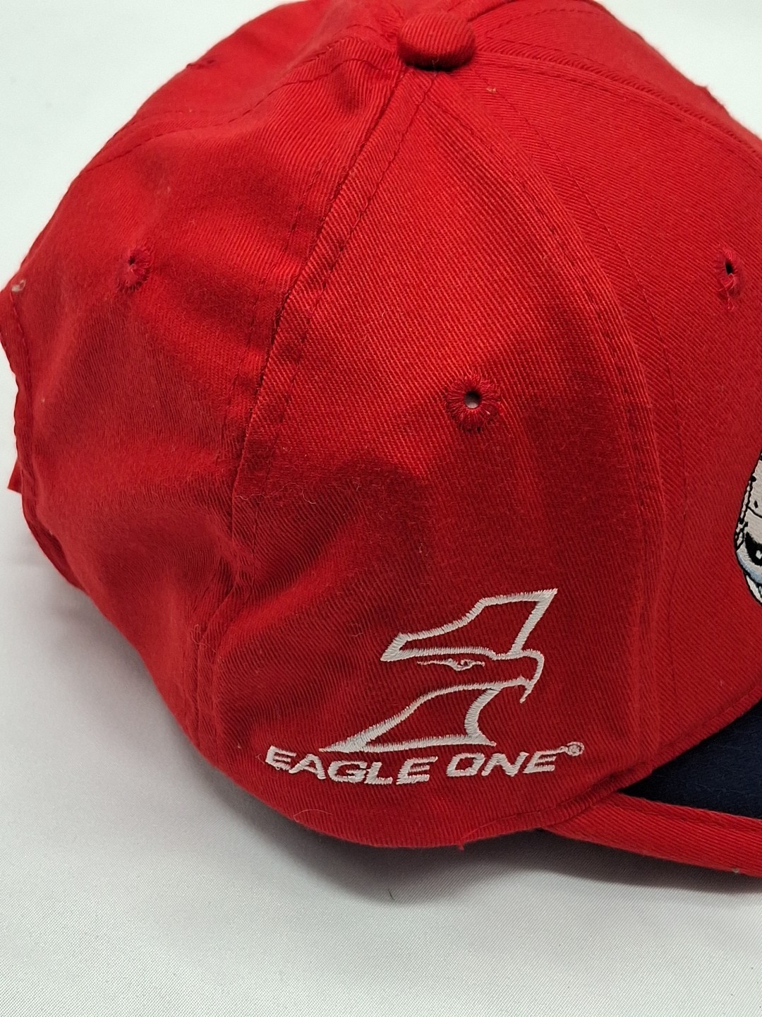 NASCAR Valvoline Eagle One #6 Mark Martin Strapback Hat, Red Vtg, Hong Kong,