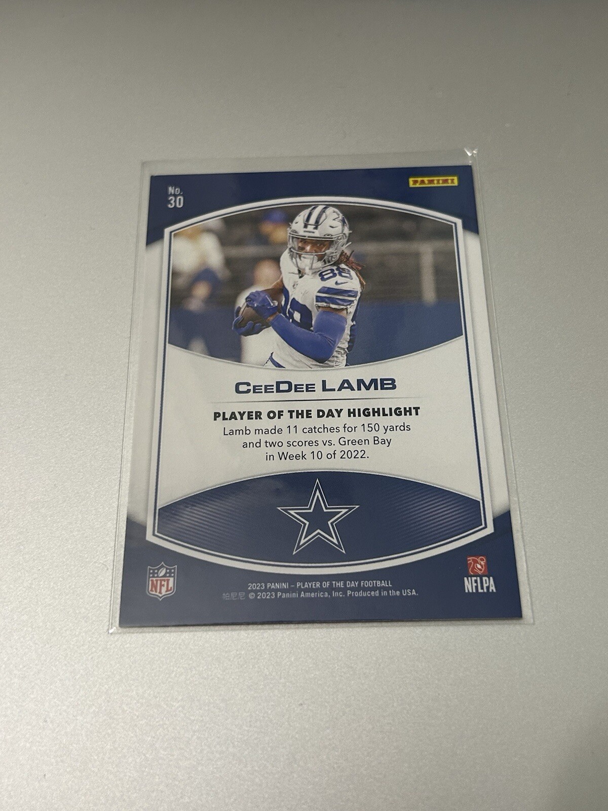2023 Panini NFL Player of the Day Football CEEDEE LAMB #30 Dallas Cowboys
