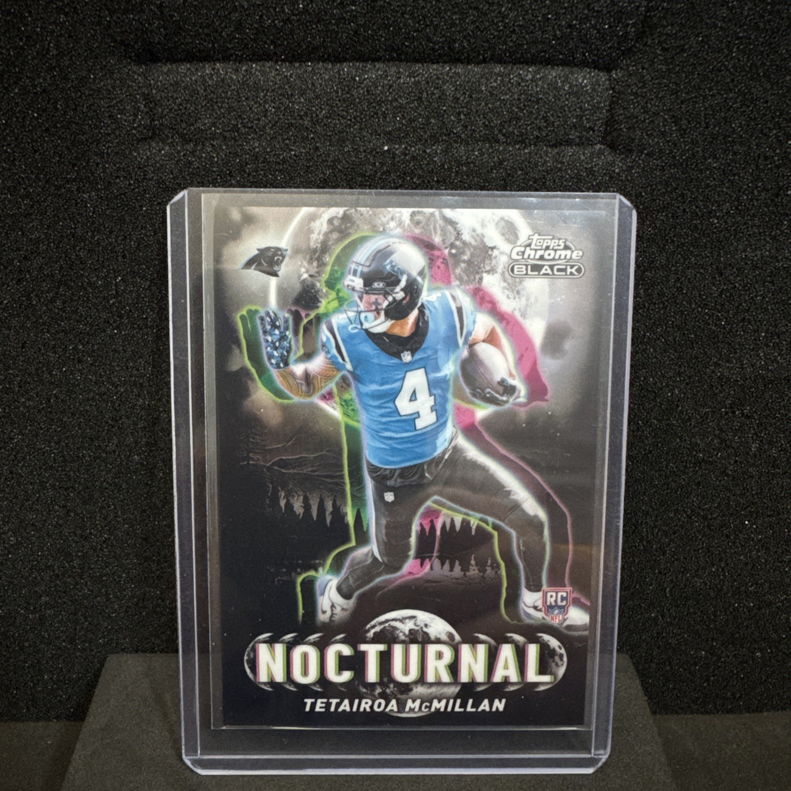 2025 Topps Chrome Black TETAIROA MCMILLAN Nocturnal Case Hit SSP CAR PANTHERS