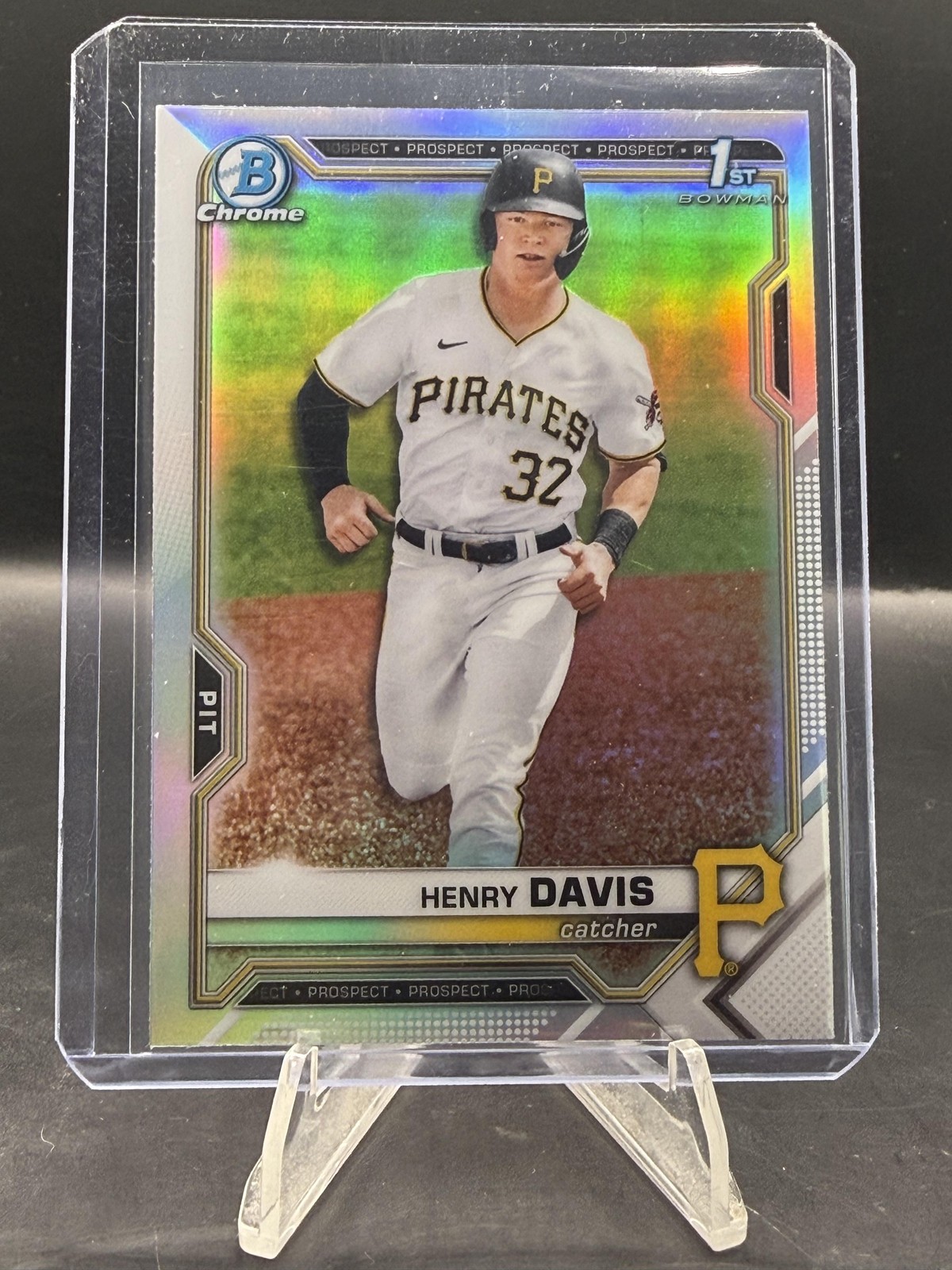2021 Bowman Draft #BDC-48 Henry Davis Chrome Refractor 1st Pirates
