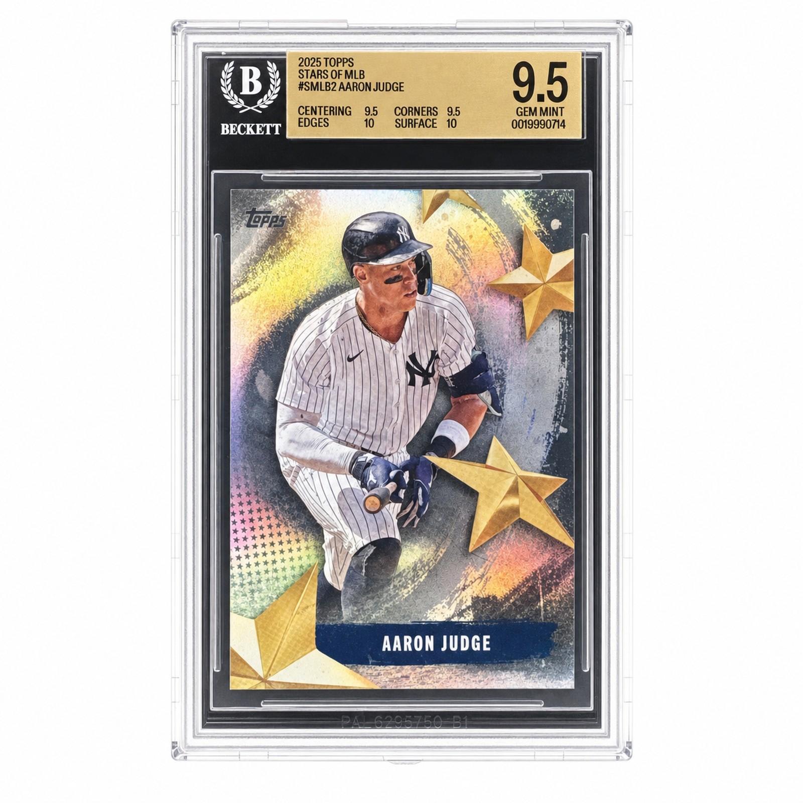 2025 Topps SMLB-2 Aaron Judge Stars of MLB Beckett 9.5 Gem Mint