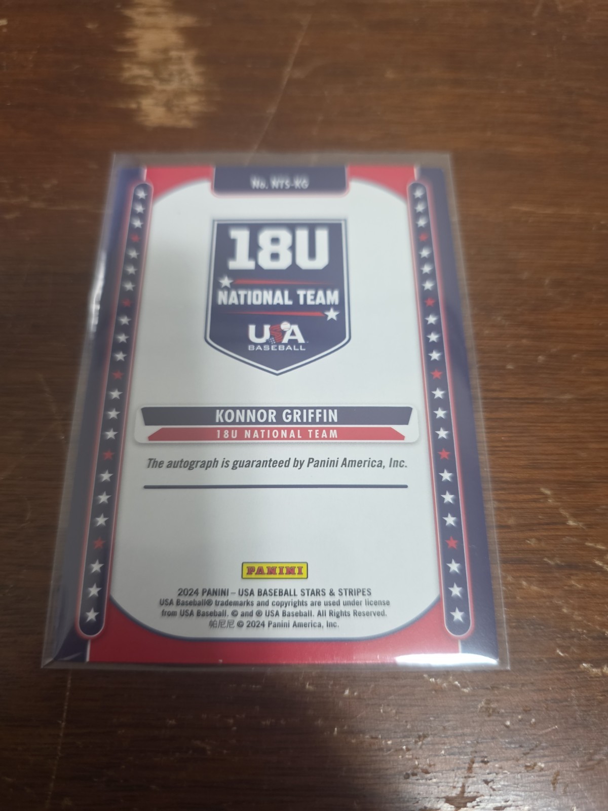 2024 Panini Stars and Stripes 18U National Team Signatures Konnor Griffin Auto