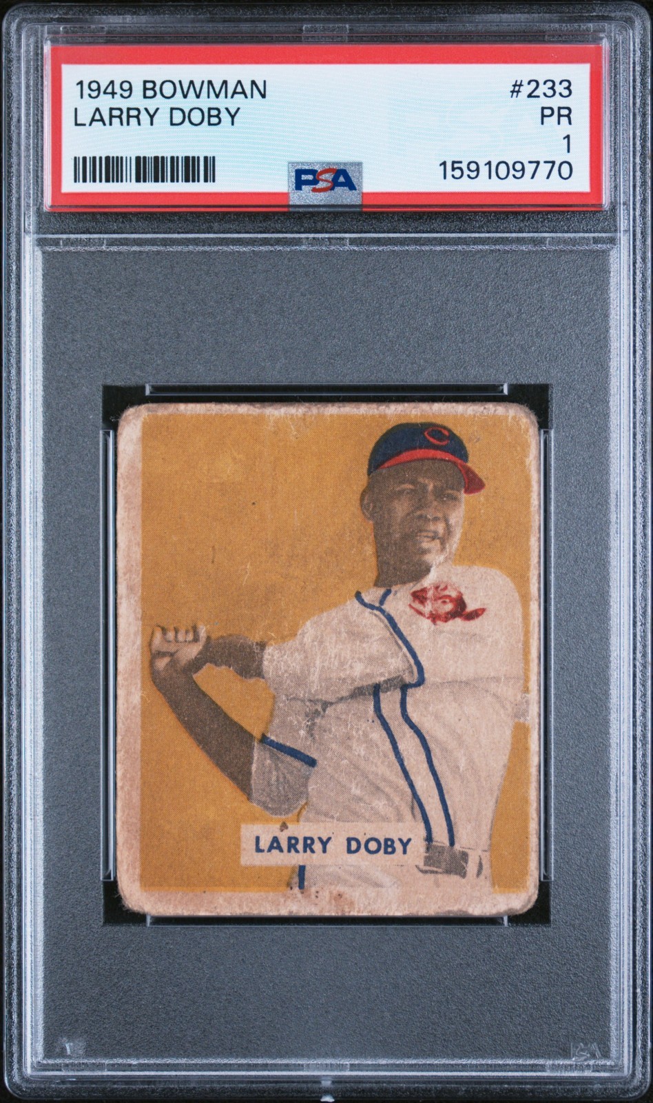 1949 Bowman #233 Larry Doby PSA 1 Rookie Cleveland