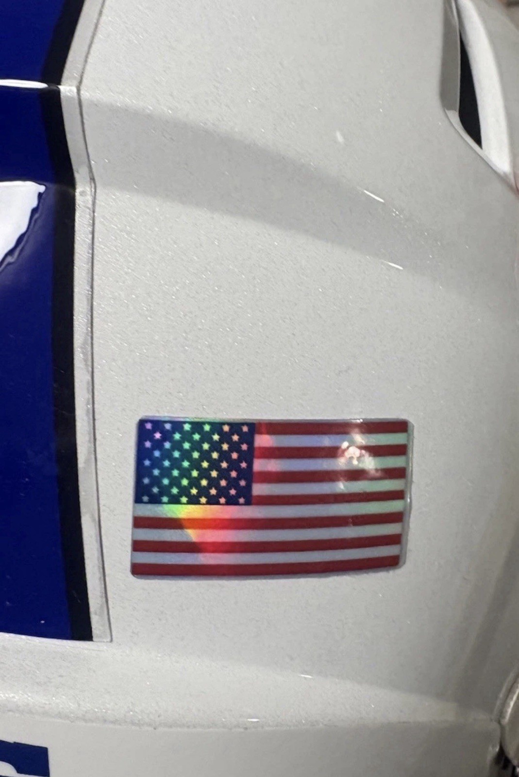 8 Mini USA Chrome Flag Decals American Flag Full Size Football Helmets 1″x1.75″