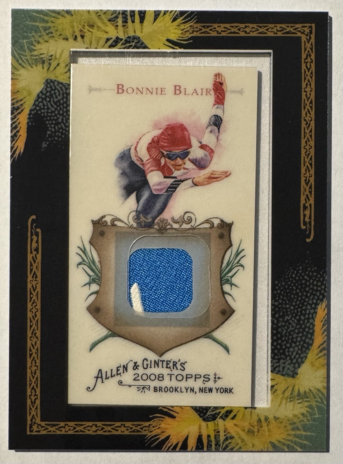 Bonnie Blair Framed Mini Relic 2008 Topps Allen & Ginter Olympic Gold Medalist