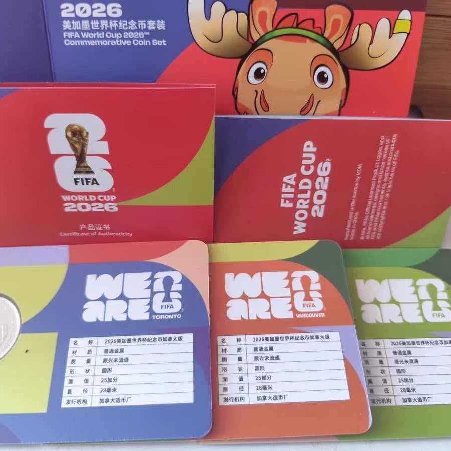 Official Licensed 2026 FIFA World Cup Commemorative Coin 3-in-1 Set