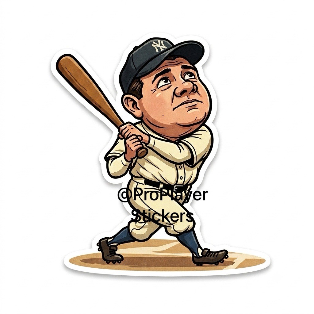⚾️ Babe Ruth “Swinging” Sticker ⚾️
