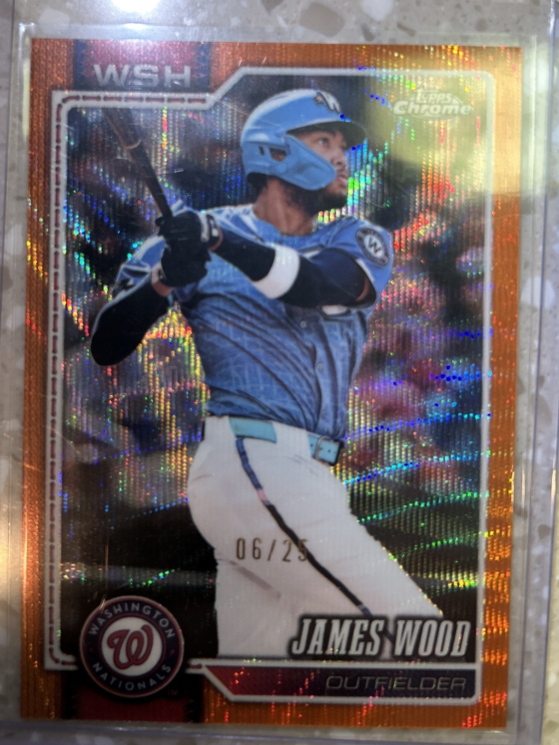 2026 Topps Chrome James Woods Orange /25 Refractor Nationals