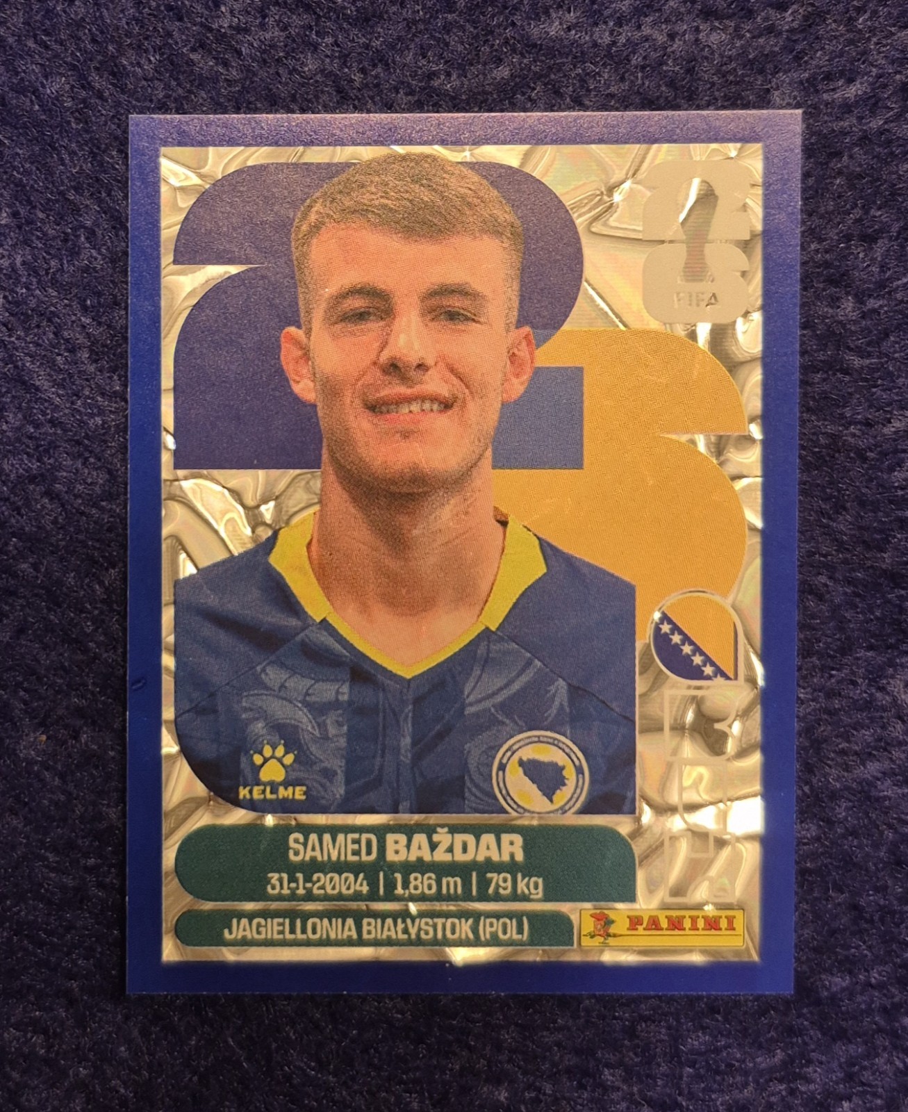 FIFA WORLD CUP 2026 PANINI STICKERS BLUE CRUMPLE PARALLEL STICKERS