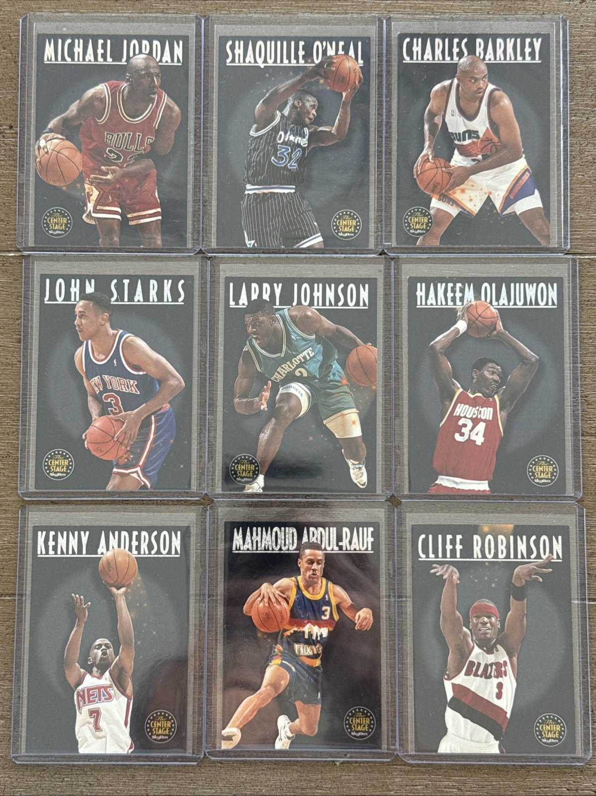 1993-94 Skybox Premium The CENTER STAGE Complete Set CS1-CS9 Jordan RARE insert