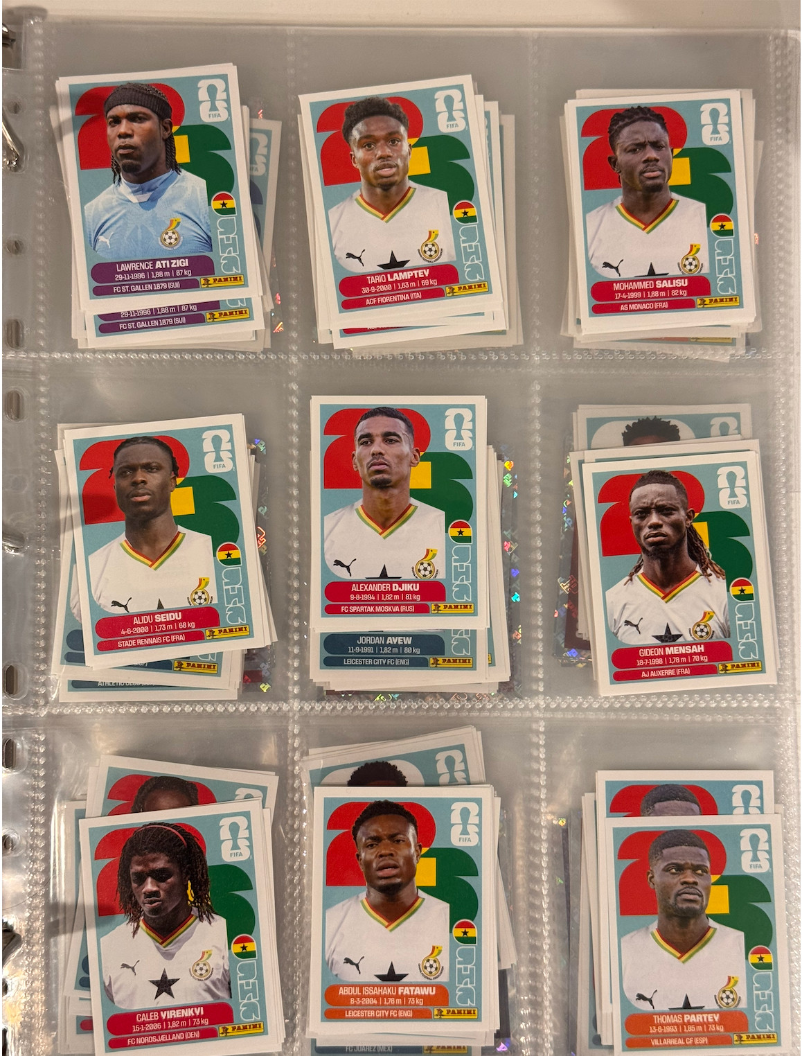 2026 Panini FIFA World Cup Sticker Collection Complete Lot Builder Group J K L