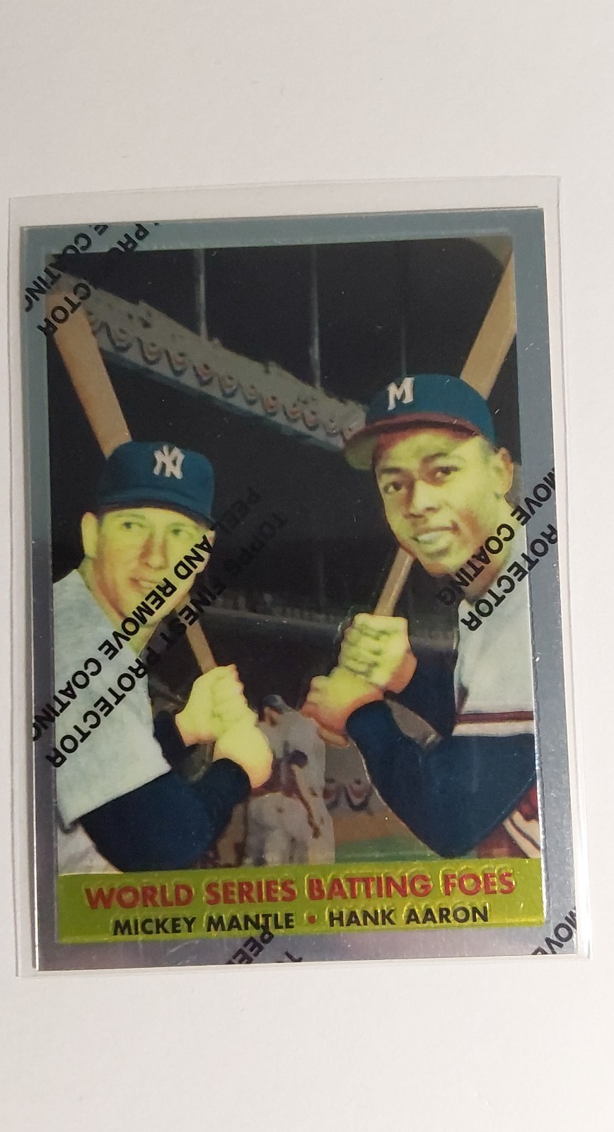 1997 Topps – Mickey Mantle Reprints Mickey Mantle, Hank Aaron #24 Finest 1958…