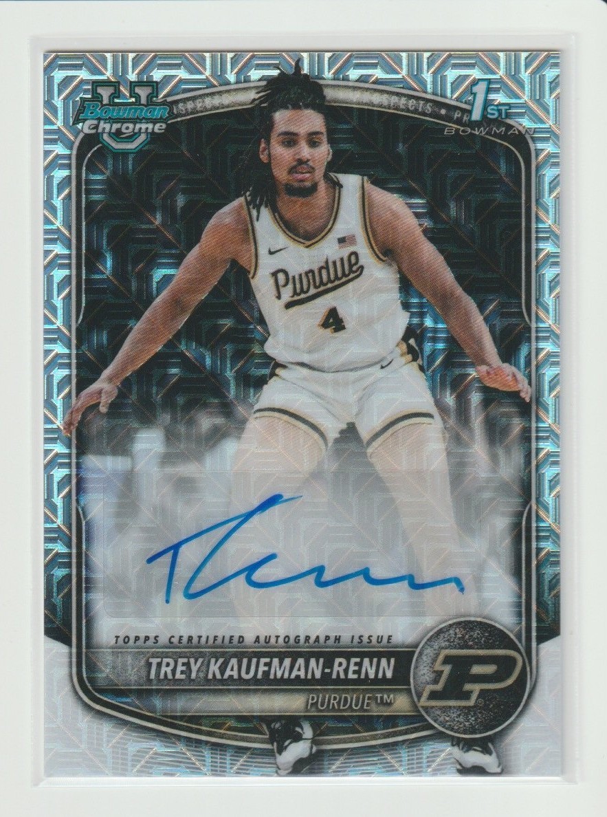 Trey Kaufman-Renn 2026-27 RC Auto Autograph 25-26 Bowman U Chrome Wolves Card SP