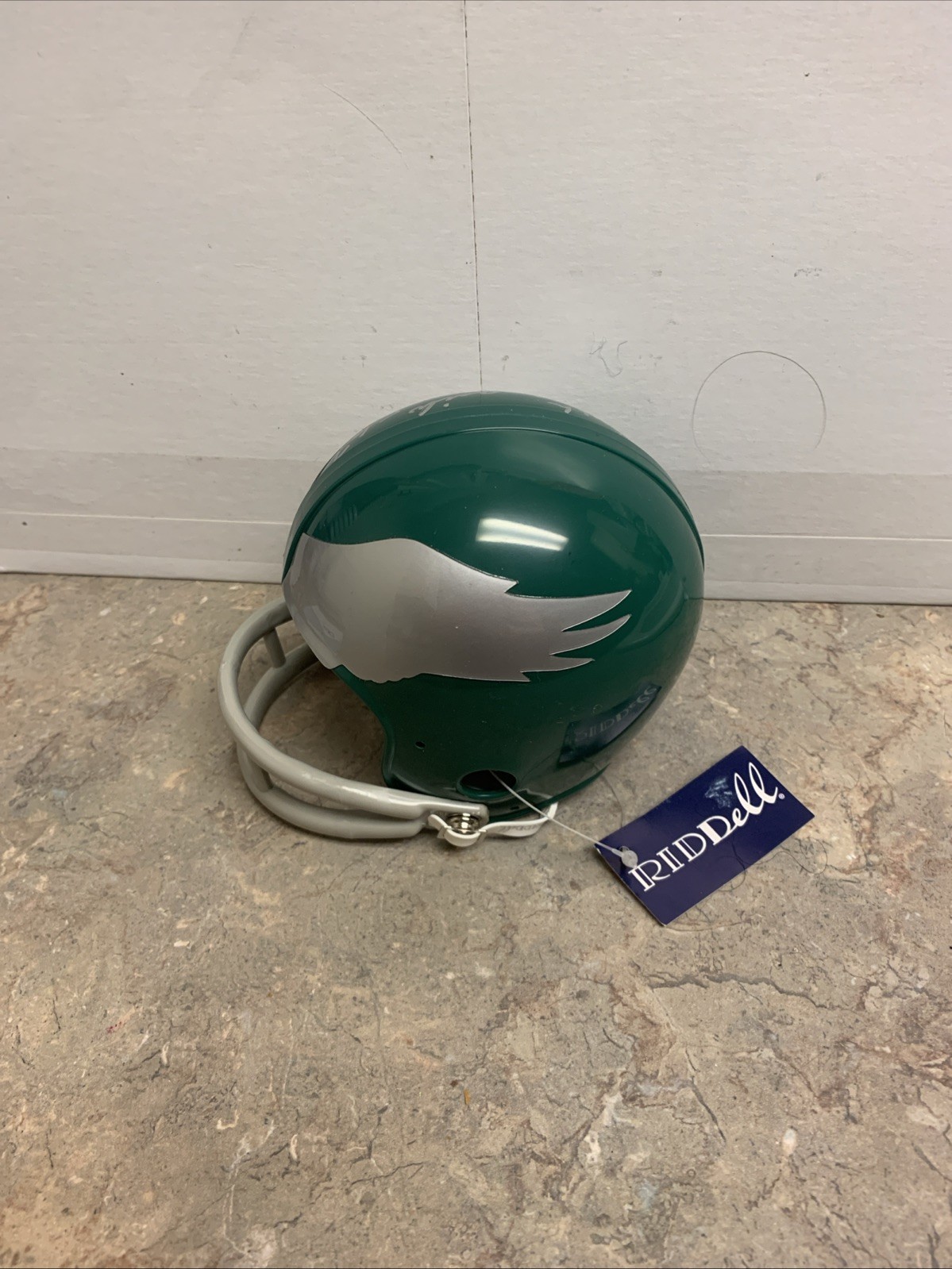 Chuck Bednarik signed Eagles 2-Bar Autograph Riddell Mini Helmet w/ “HOF 67” COA