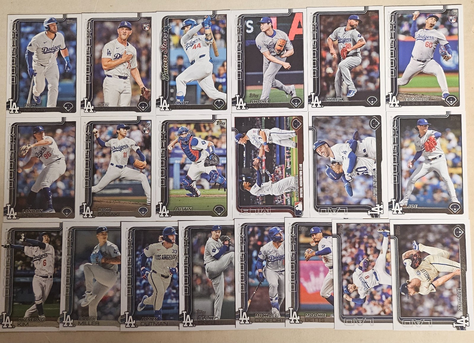 2010 – 2025 Topps Los Angeles Dodgers Team Set “You pick The Year”