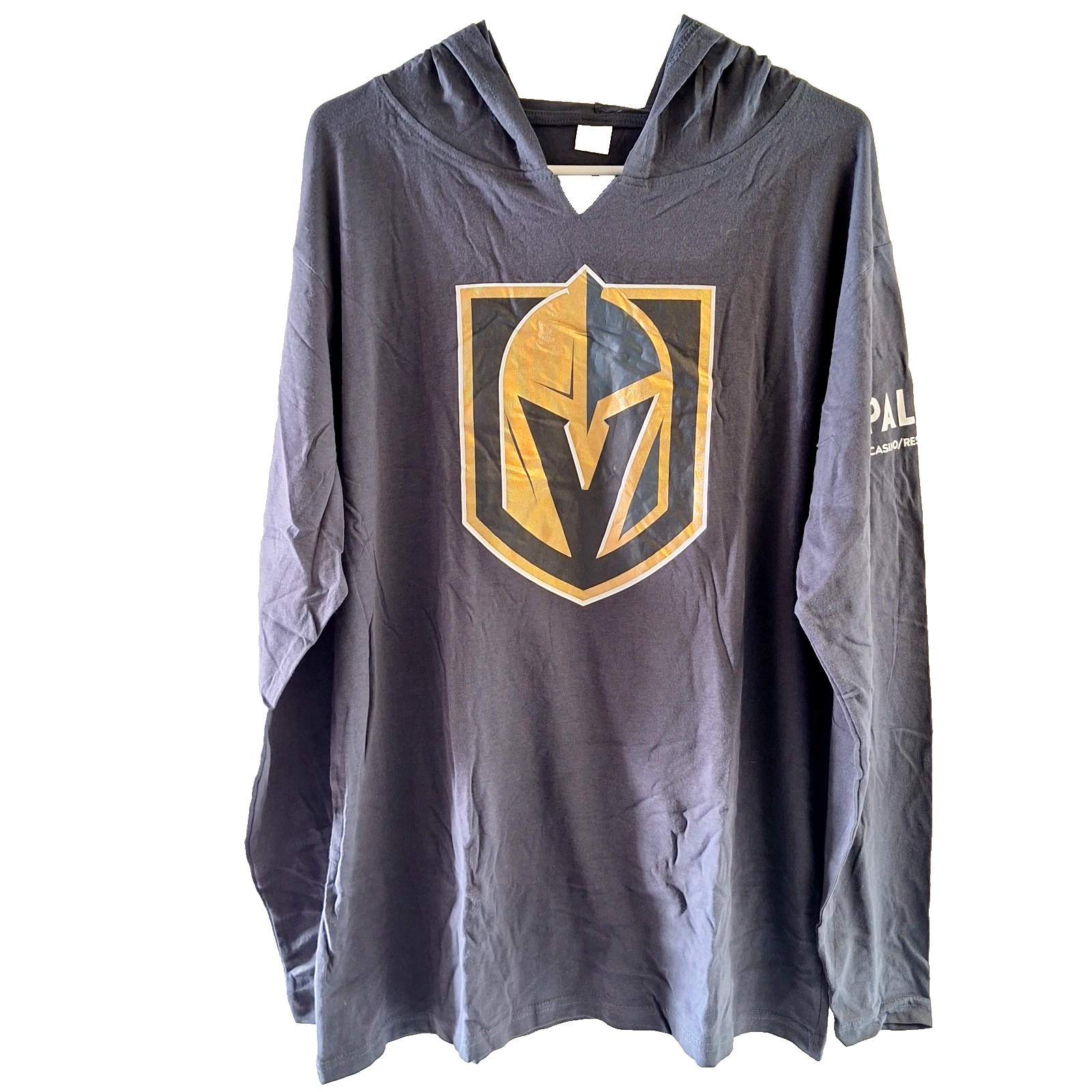 Vegas Golden Knights Men’s Sz XL Long Sleeve Hooded T-Shirt NHL VGK Palms Casino