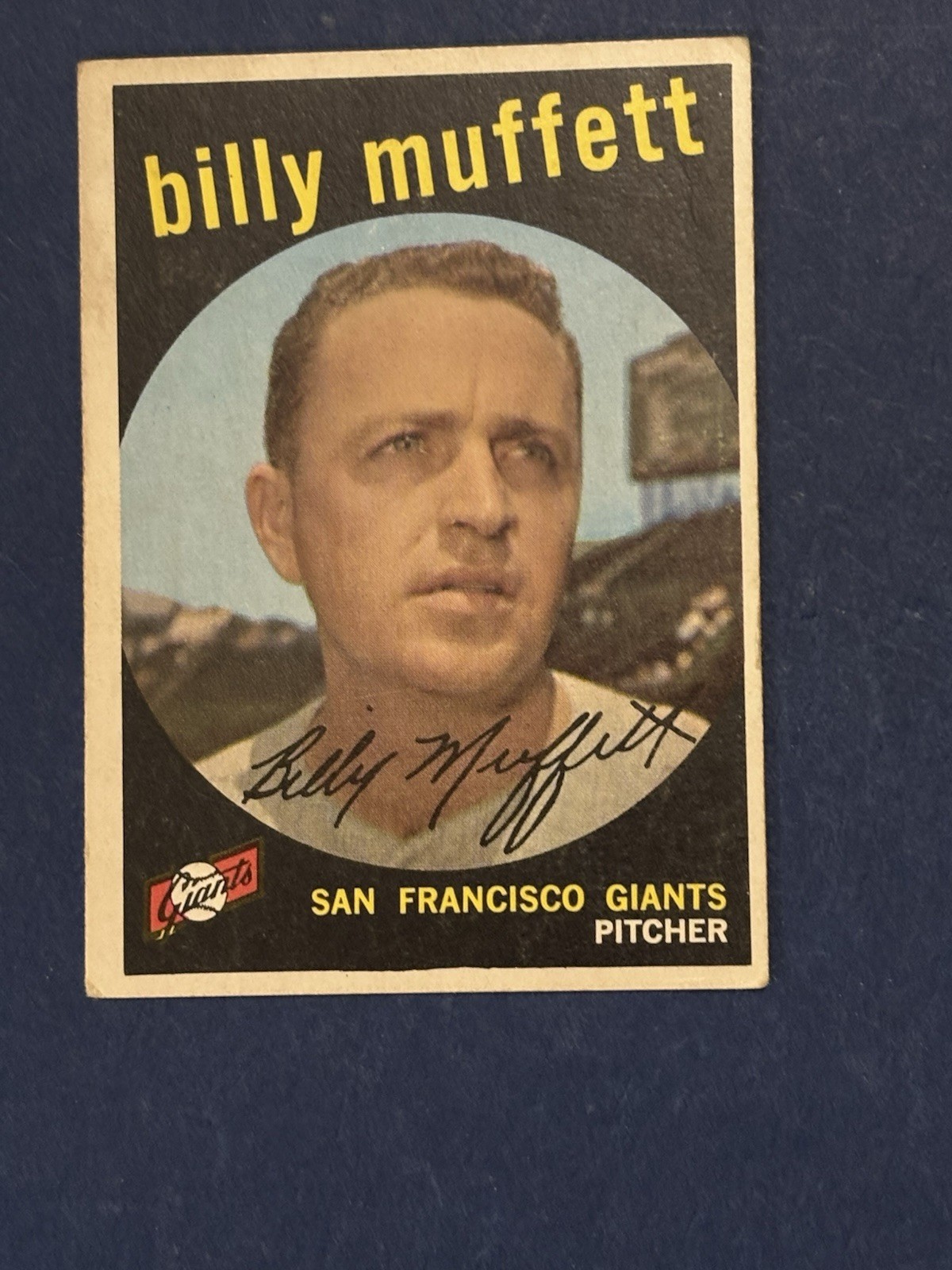 1959 Topps Billy Muffett #241 White Back. San Francisco Giants. VG/EXC