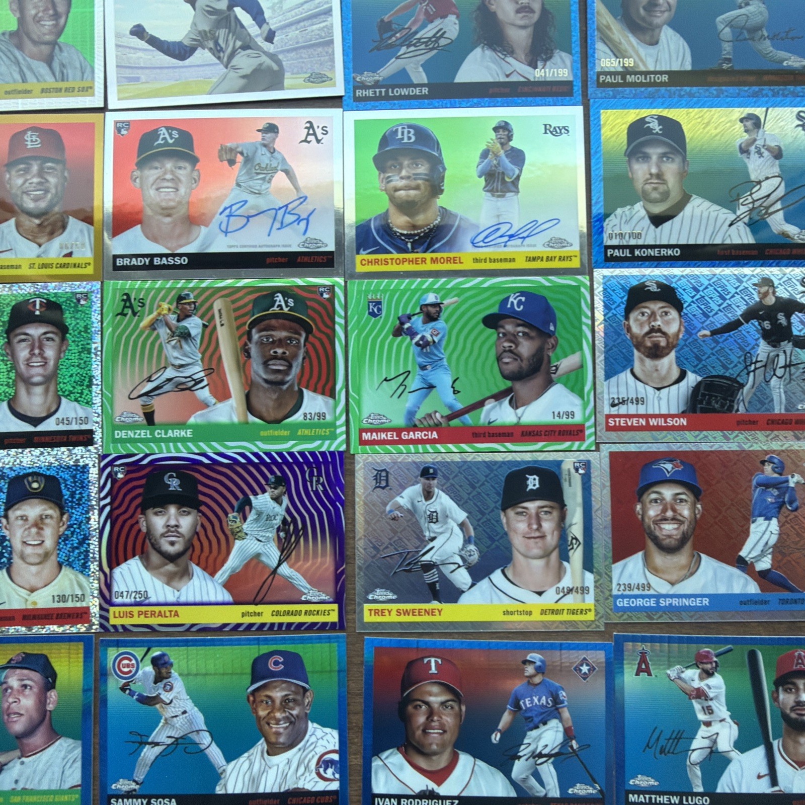 2025 Topps Chrome Platinum – 27 Card Lot Refractors, Numbered, Autos, etc