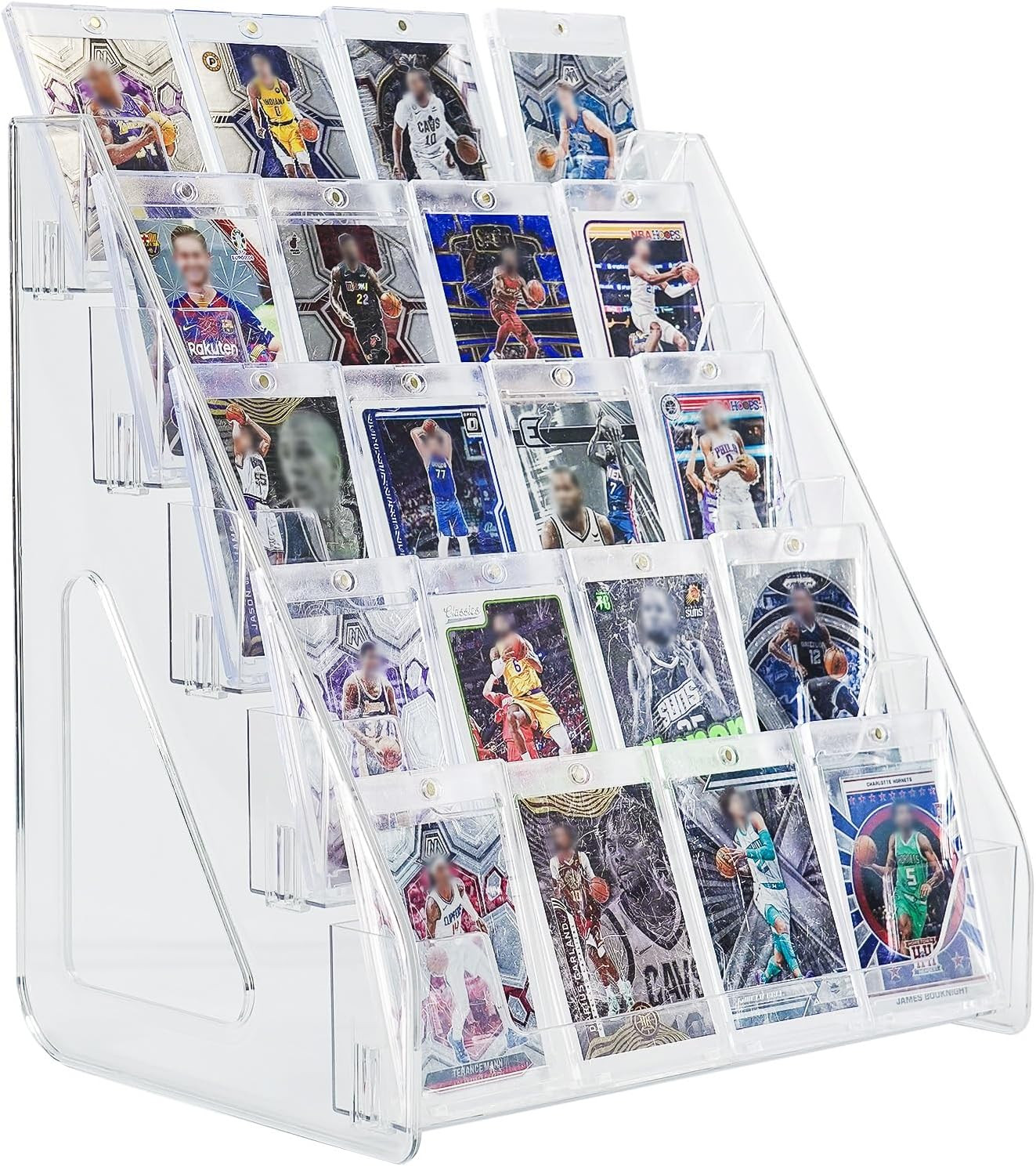 Display Stand for Baseball Basketball Sport ,5Tier Vertical Holder ,Trading Card