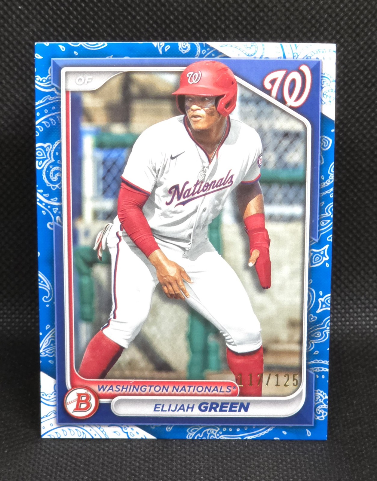 2024 Bowman #BP-72 Elijah Green Prospects Blue Pattern #/125