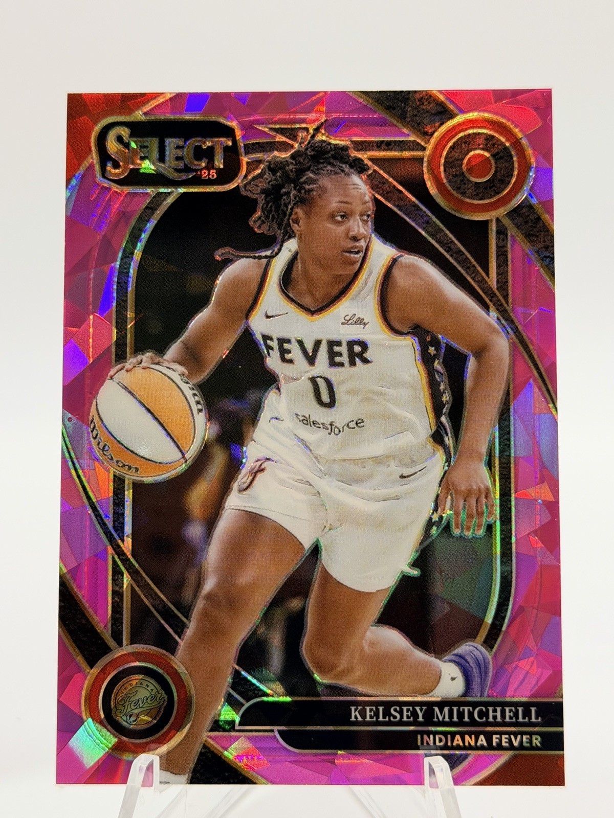 2025 WNBA Select Kelsey Mitchell Pink Ice Courtside #217 Indiana Fever