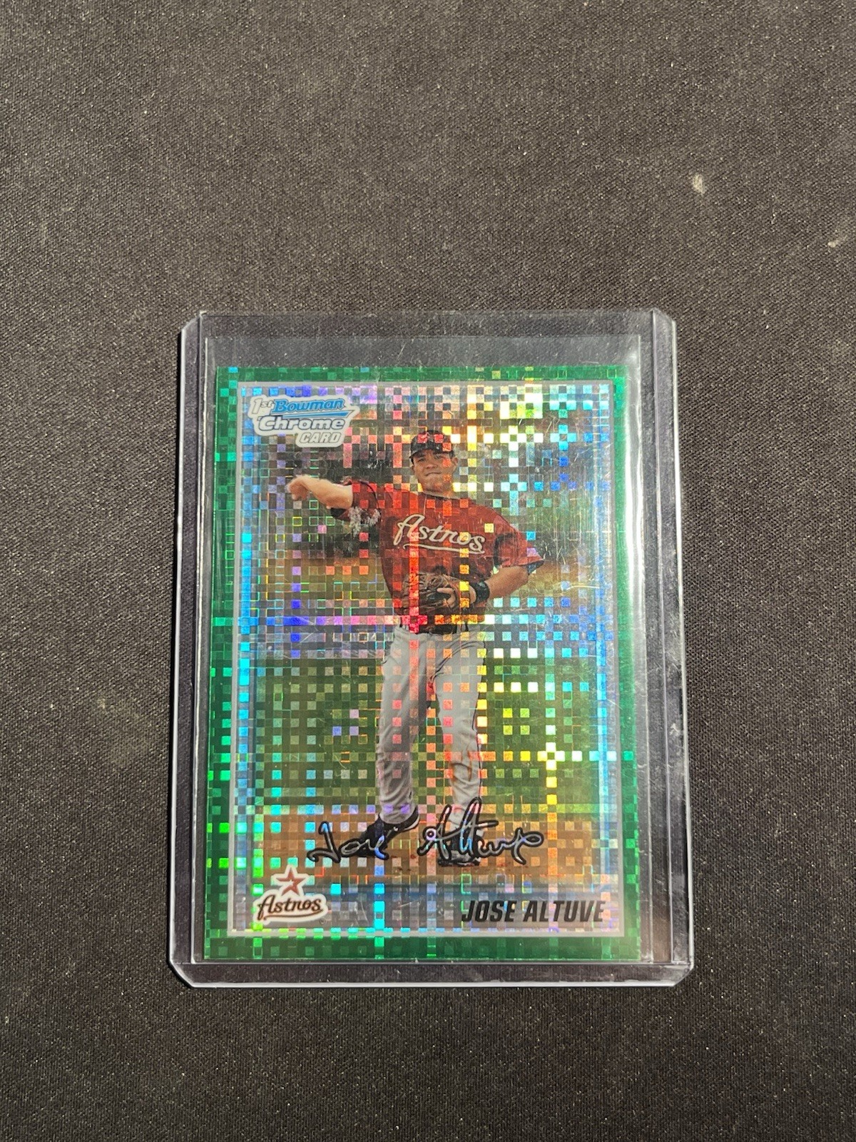2010 Bowman Chrome Prospects Jose Altuve Green XFractor Rookie 1st #BCP137