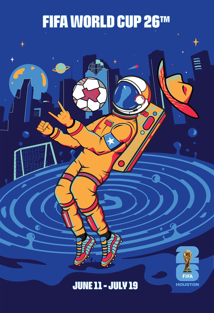 FIFA World Cup 2026 Soccer OFFICIAL 24×36 POSTER – Host City HOUSTON, TEXAS, USA