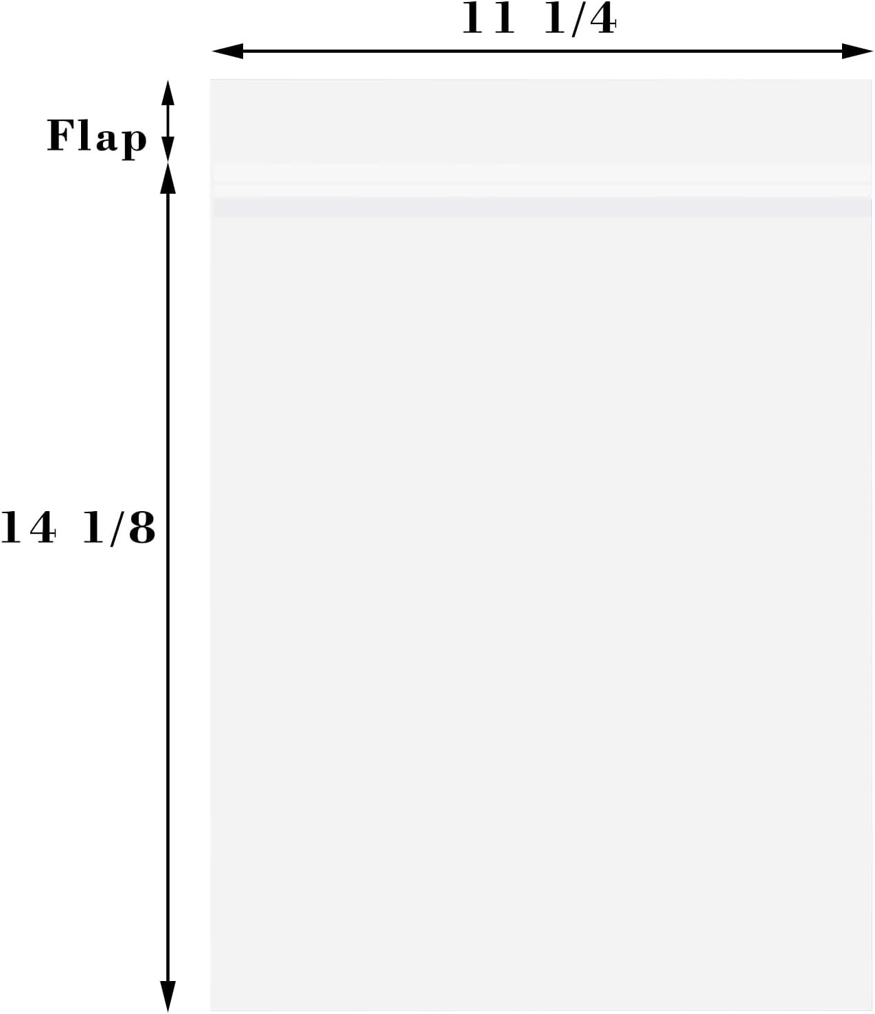 Pack of 100 11 1/4 x 14 1/8 Crystal Clear Storage Sleeves, Acid-Free Resealab…
