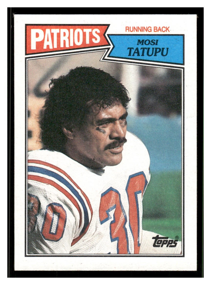 1987 Topps #100 Mosi Tatupu New England Patriots Football Card 34157