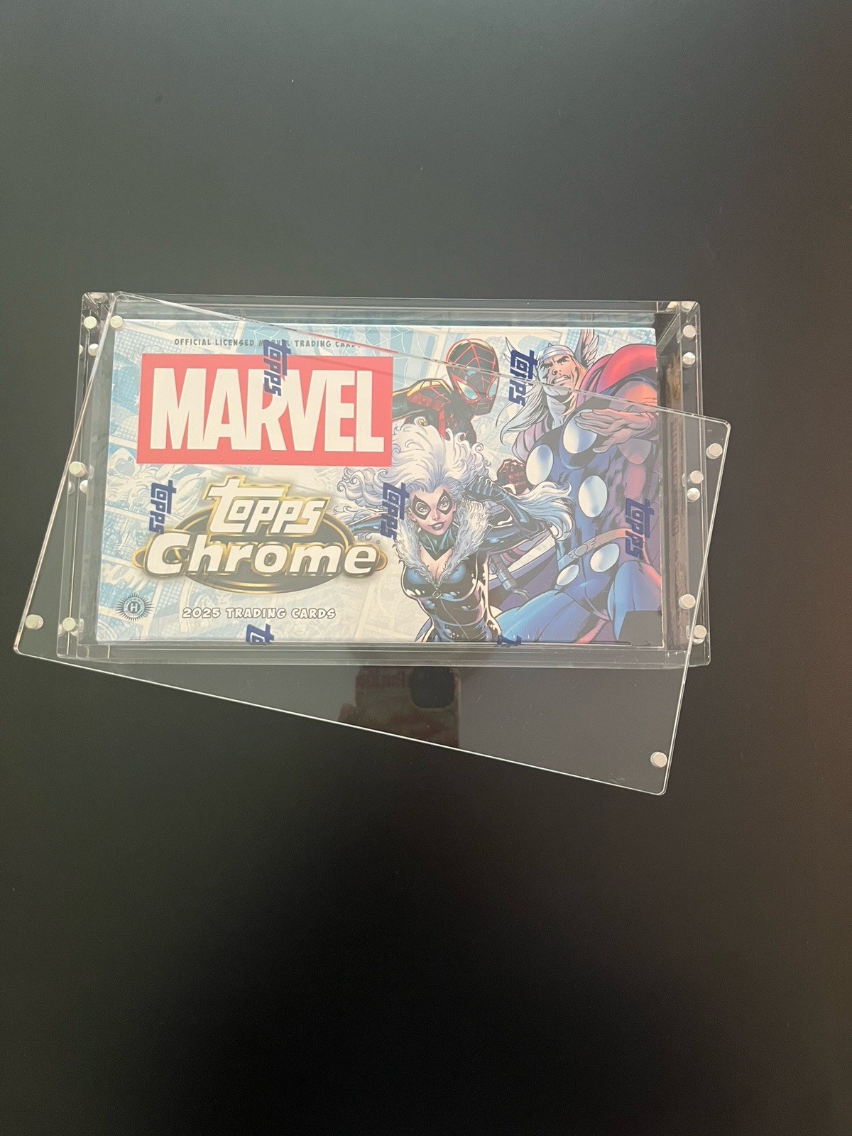 Acrylic Display Case Magnetic Lid Stack FITS 2025 Topps Chrome MARVEL Hobby Box