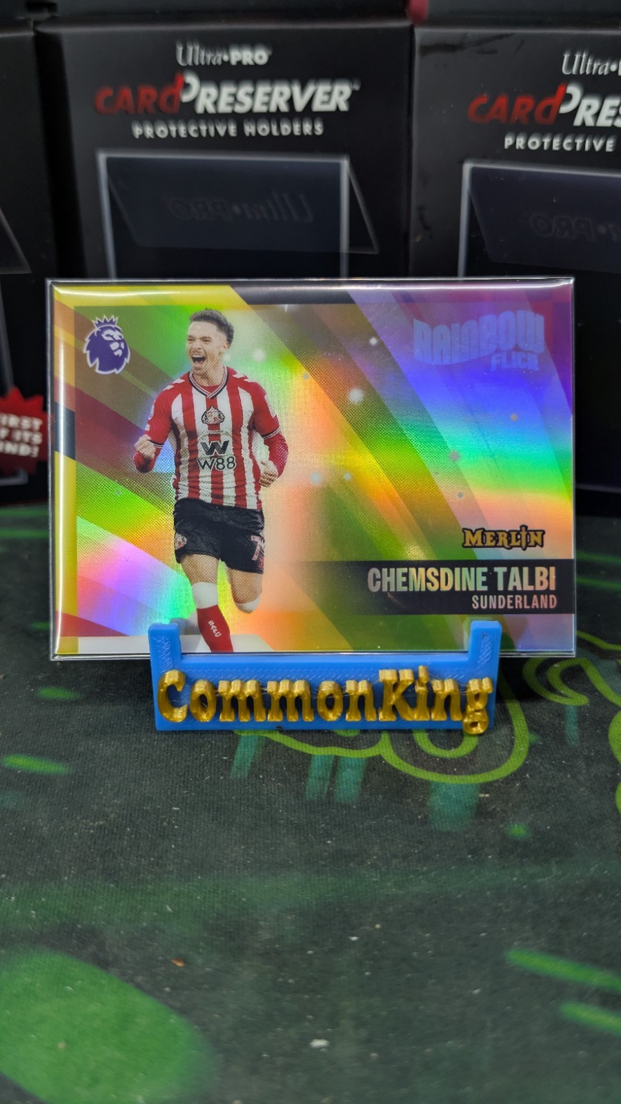 Chemsdine Talbi 2026 Topps Merlin Premier League Rainbow Flick SSP SUNDERLAND