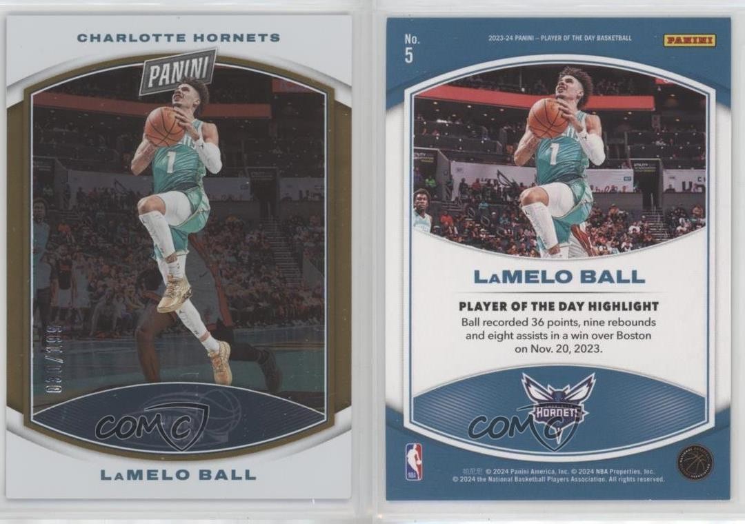 2023-24 Panini Player of the Day Foil 30/199 LaMelo Ball #5 2vh