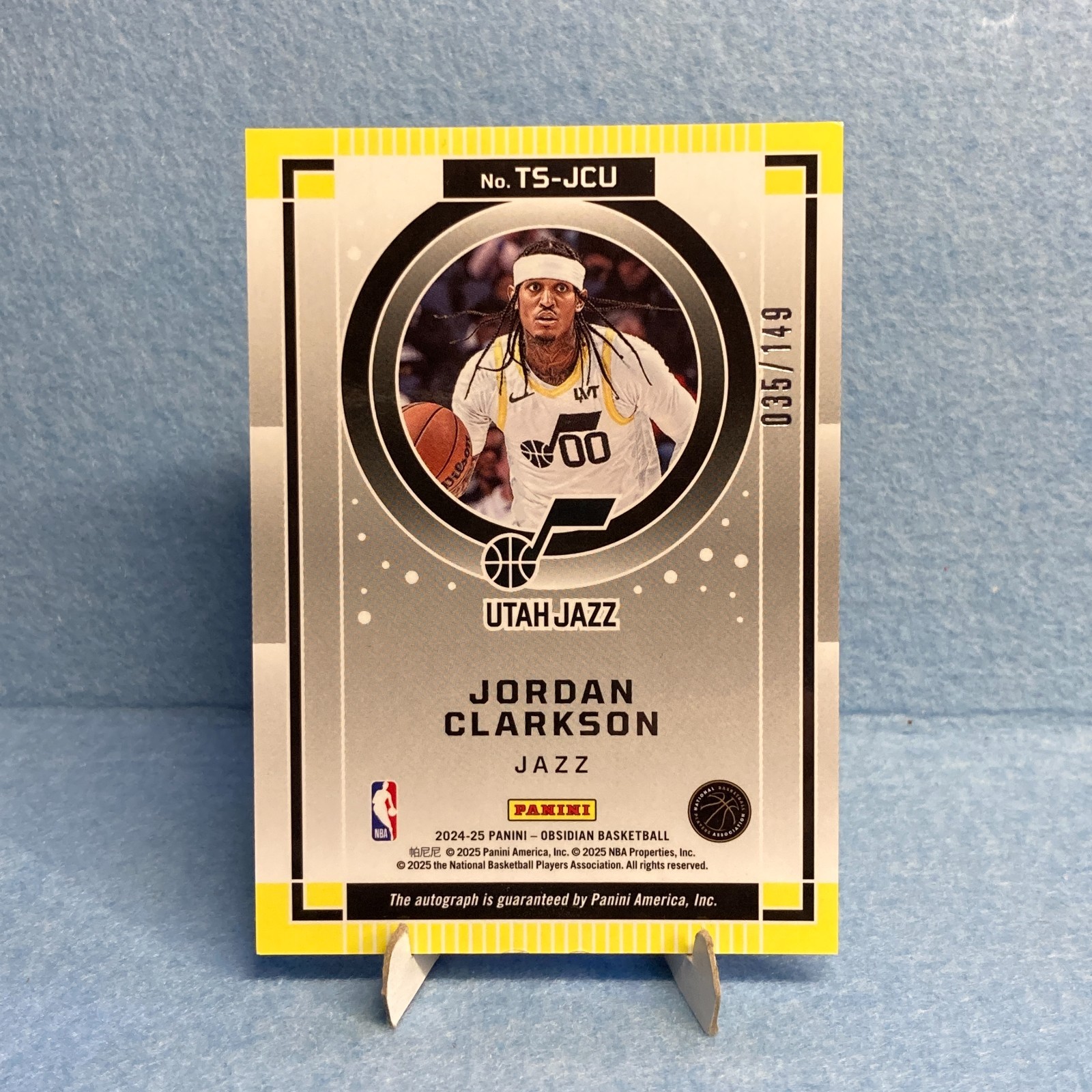 2024-25 Panini Obsidian Twilight Signature / Jordan Clarkson #TS-JCU 035/149