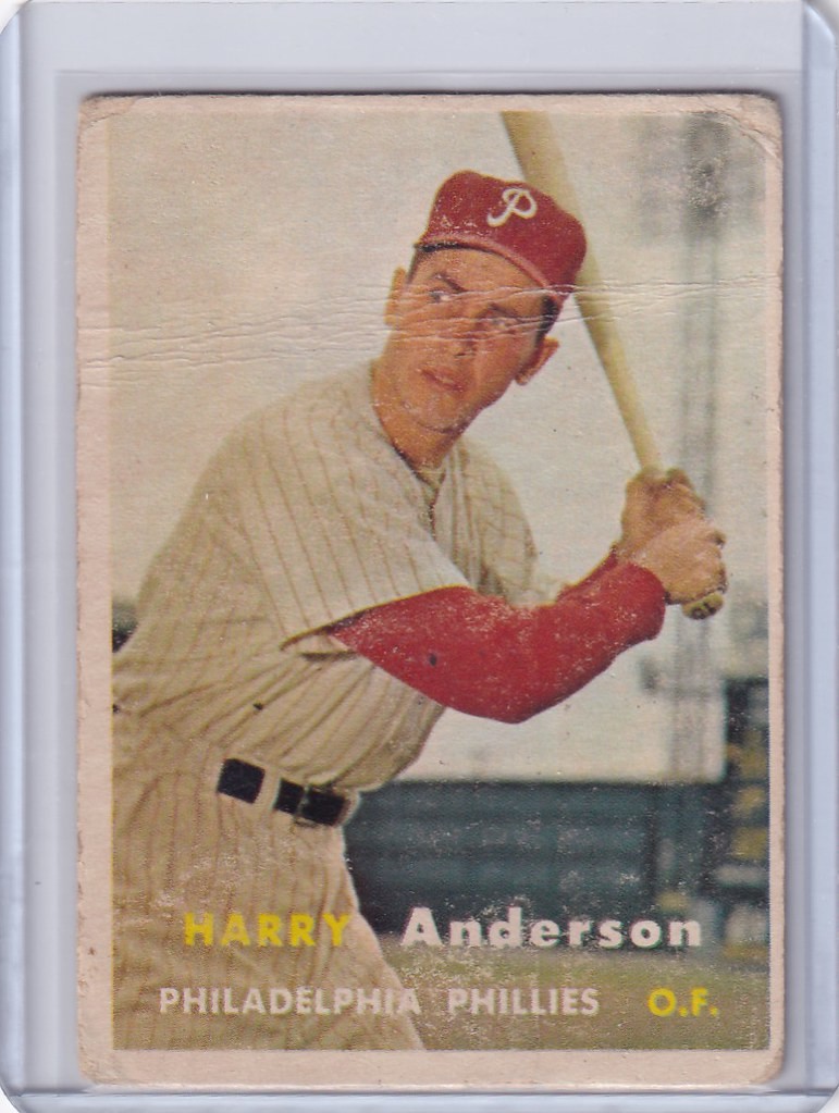 1957 Topps Baseball #404 Harry Anderson – Philadelphia Phillies RC