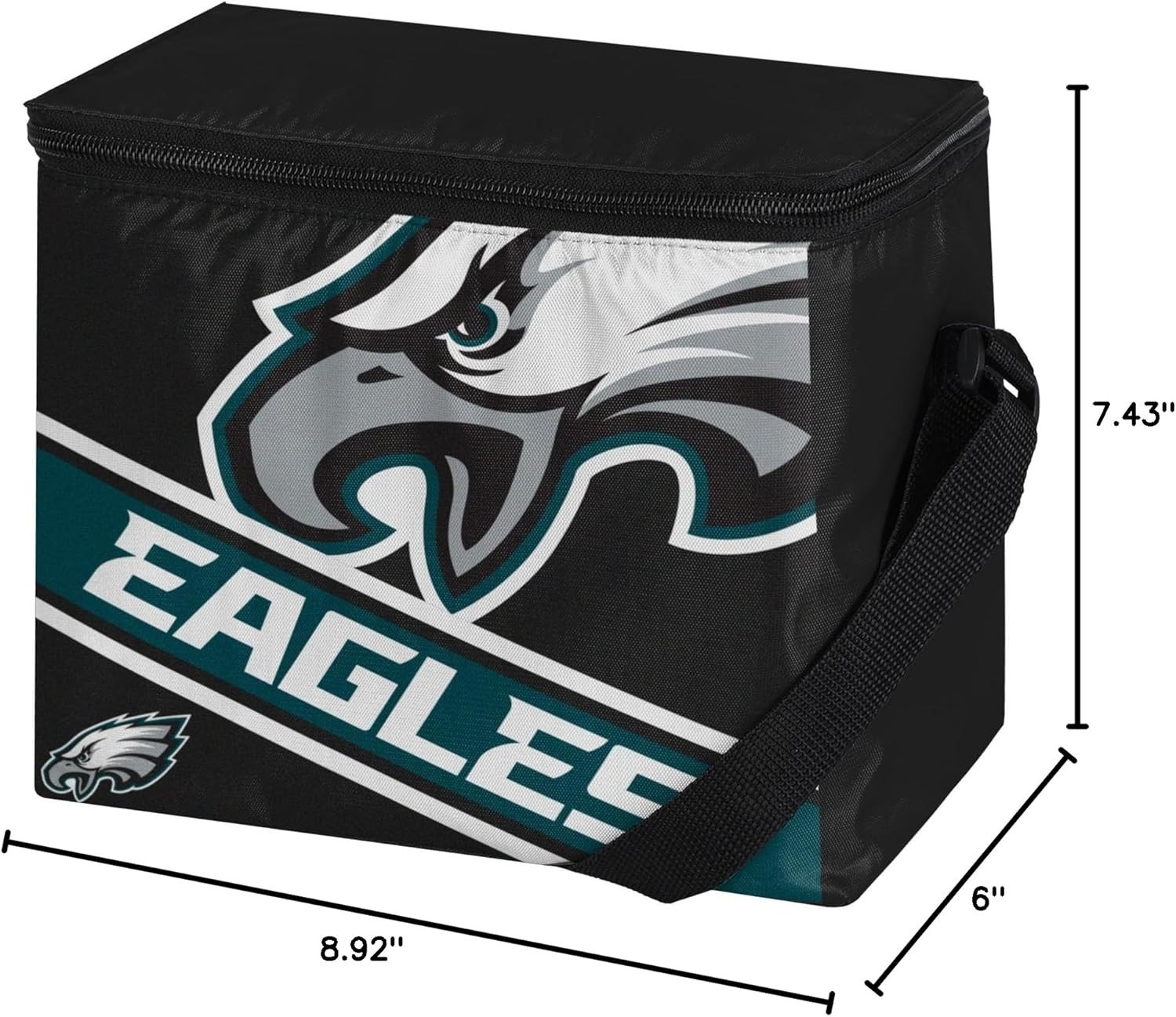 NFL Unisex-Adult NFL Team Big Logo Stripe 6 Pack Coolers