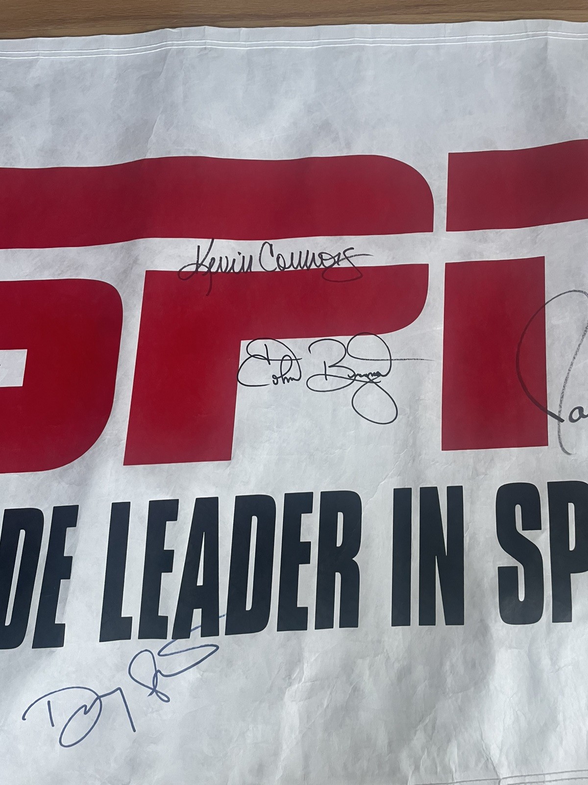 ESPN Autographed Banner Tyvek – 14 Personality Signatures