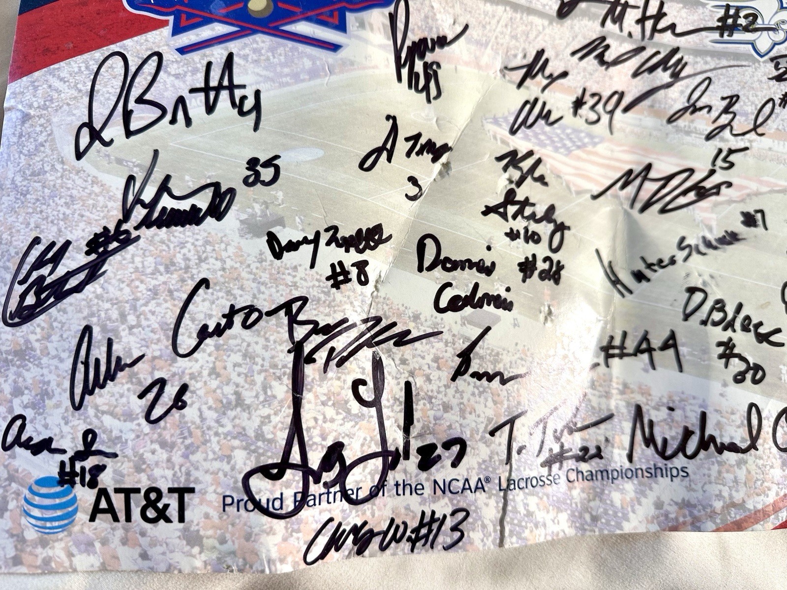 Signed 2017 NCAA Lacrosse Championship Poster Merrimack Warriors Title Team