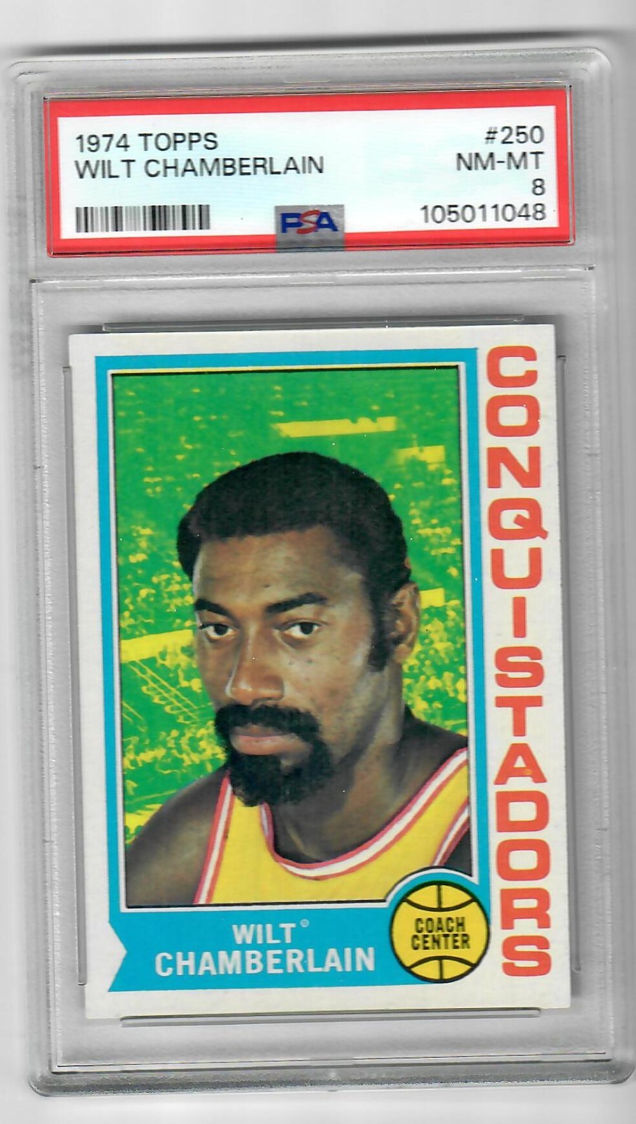 1974 Topps BK #250 PSA 8 Wilt Chamberlain Q’s 250 Nice!
