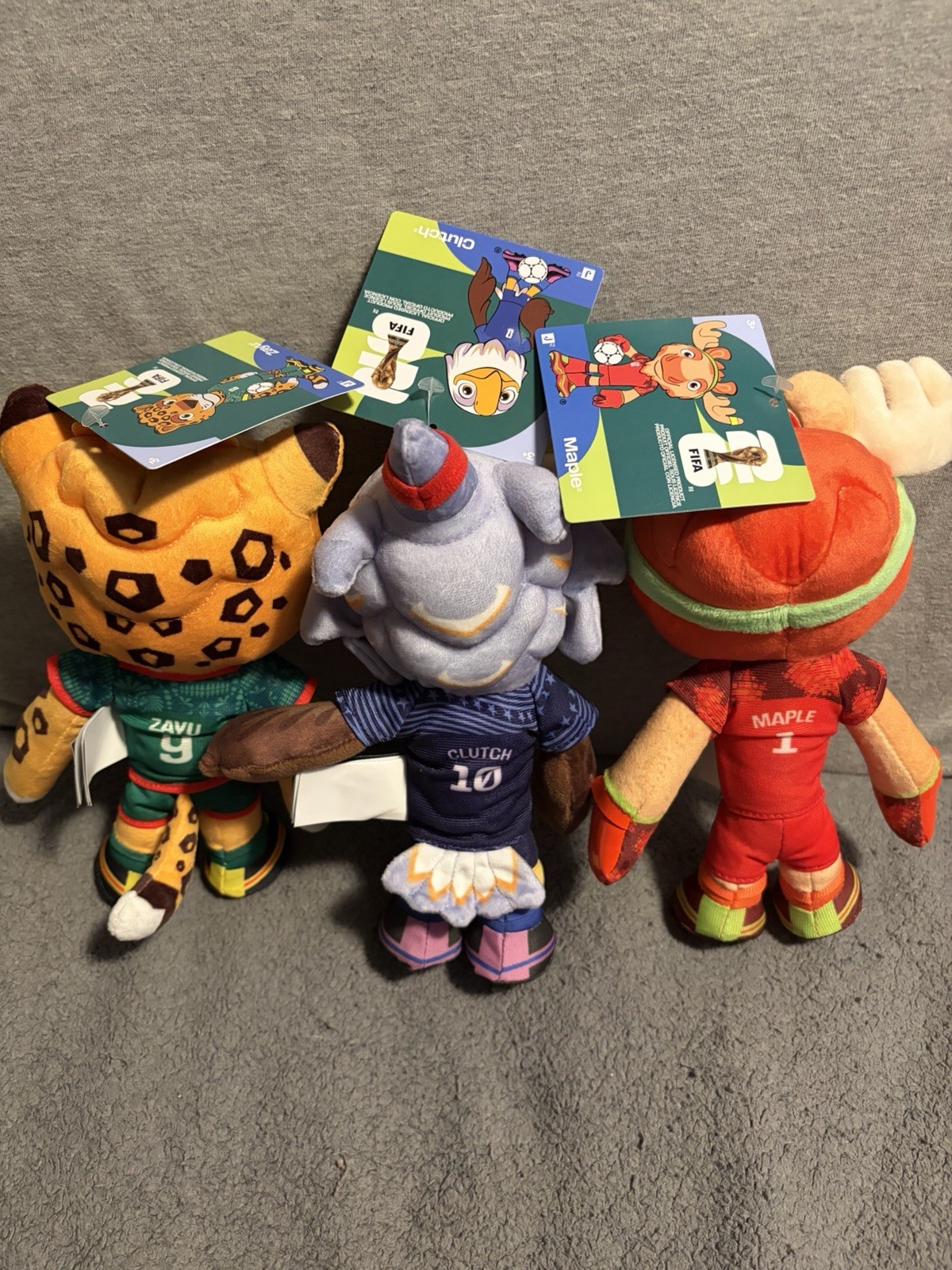 FIFA World Cup 2026 Mascot 8” Plush Complete Set Zayú Maple Clutch Jazwares NWT