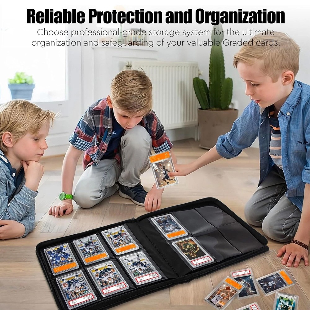 Graded Card Binder – Holds 60 Graded Slabs, Suitable for PSA Slabs | 6 Pockets