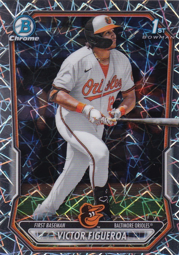 VICTOR FIGUEROA BOWMAN CHROME PROSPECTS 1ST LASER REFRACTOR RC ORIOLES #117 2026