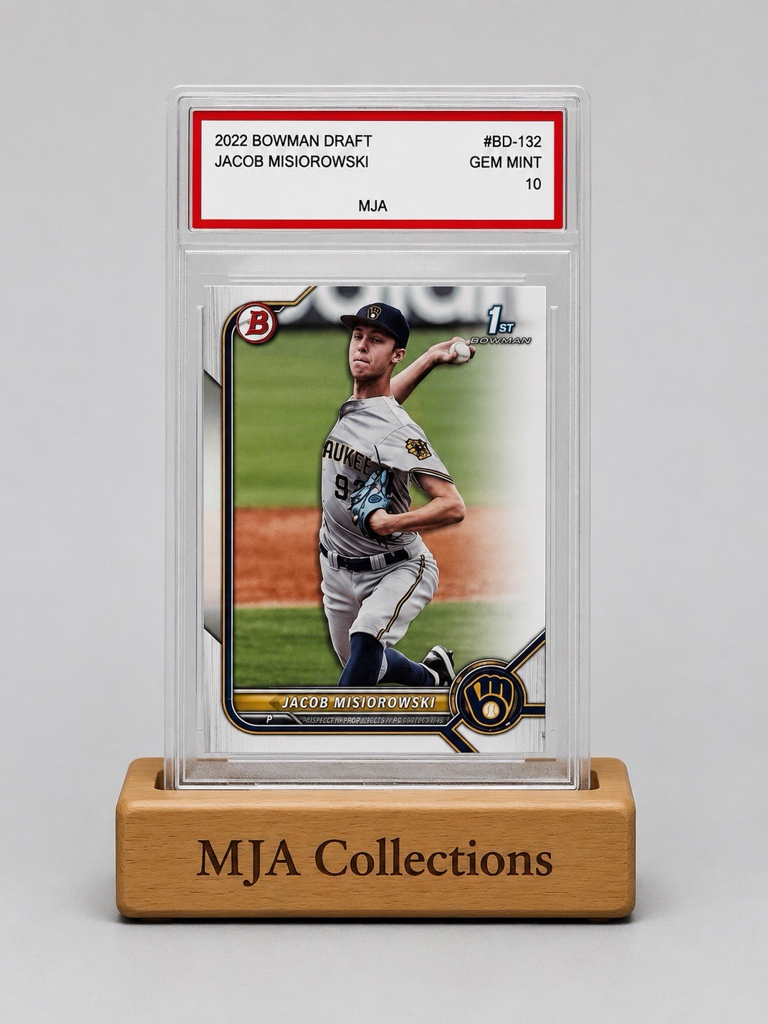 2022 Jacob Misiorowski 1st Bowman Draft Rookie Card #BD-132 Gem Mint Graded 10